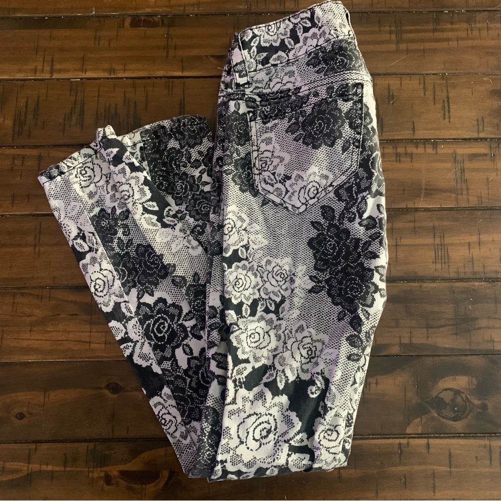Floral Patterned Jeans
